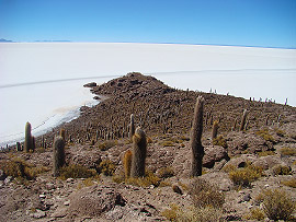 v&yacute;hled na Salar de Uyuni